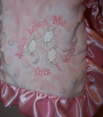 Jesus Loves Me Pink Blanket Jesus Loves Me Pink Blanket